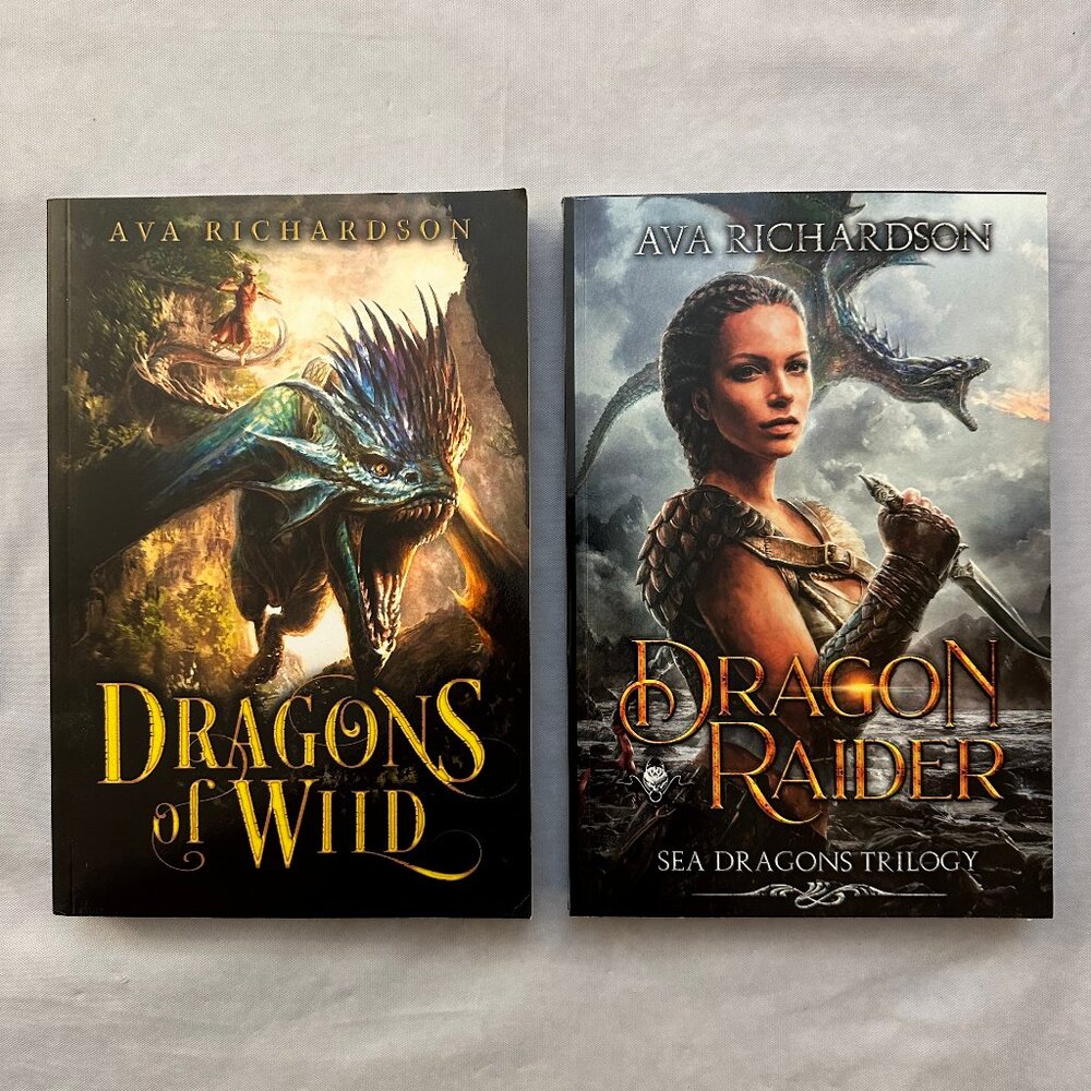 2 Ava Richardson Books / Dragons of Wild and Dragon Raider / Trade Paperbacks